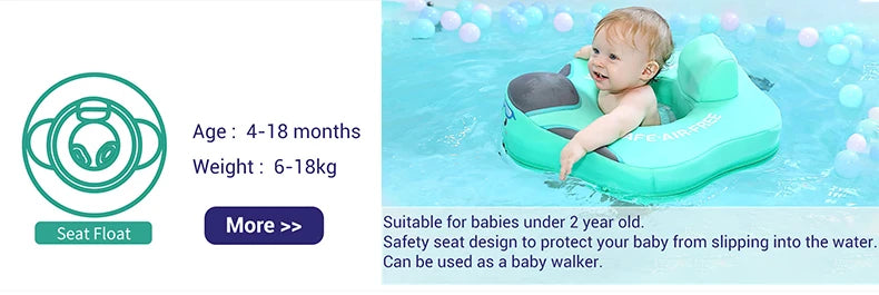 Mambobaby VIP Dropshipping Non-Inflatable Baby  Floats with Canopy  Underarm Swimming  Floater Spa Buoy Trainer Suppliers
