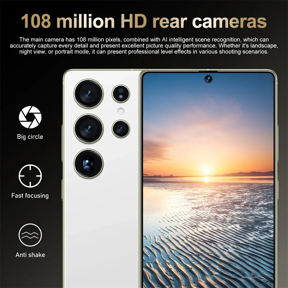 Cellphones S25 Ultra 7.3HD Original Mobile Phones 4G 5G Dual SIM Card Smartphone 7800mAh Android 14 Global Version Cell Phone