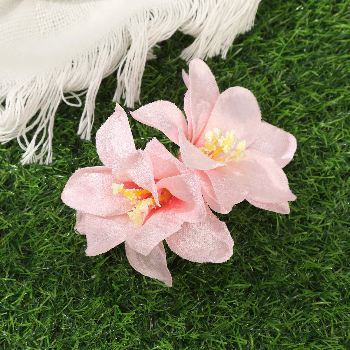 Orchid Flowers Hair Clips Bohemian Small Hairpin Bridal Barrette Beach Wedding Flower Women Holiday Hair Clip Hair Accessories