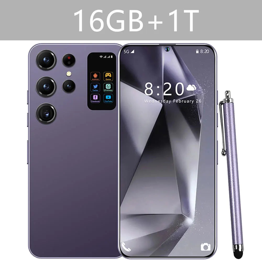 2025 Cellphones S25 Ultra Original 5G Smartphone 7.3HD Dual SIM Card Cell Phone 7800mAh Android 14 Global Version Mobile Phones