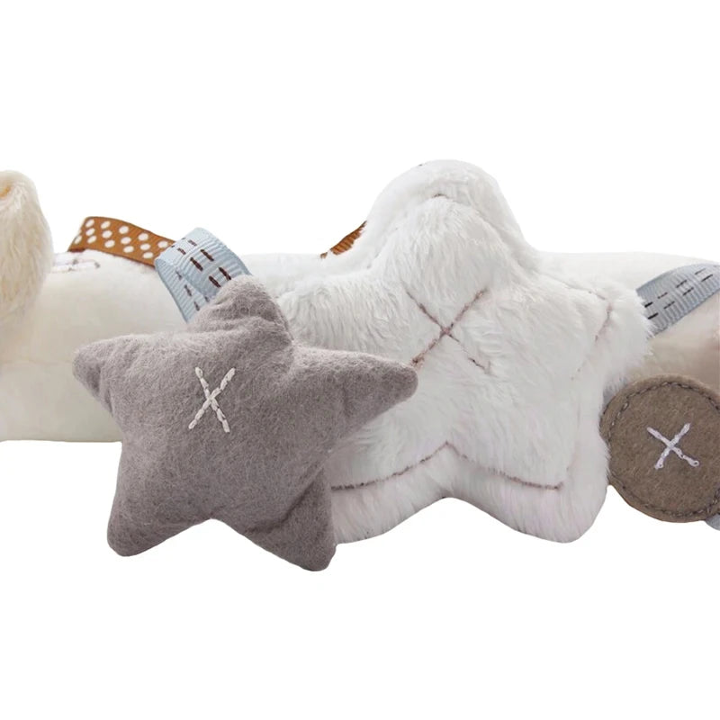 2024 New Hanging Bed Rabbit Baby Hand Bell Safety Seat Plush Toy Multifunctional Plush Toy Stroller Mobile Gifts