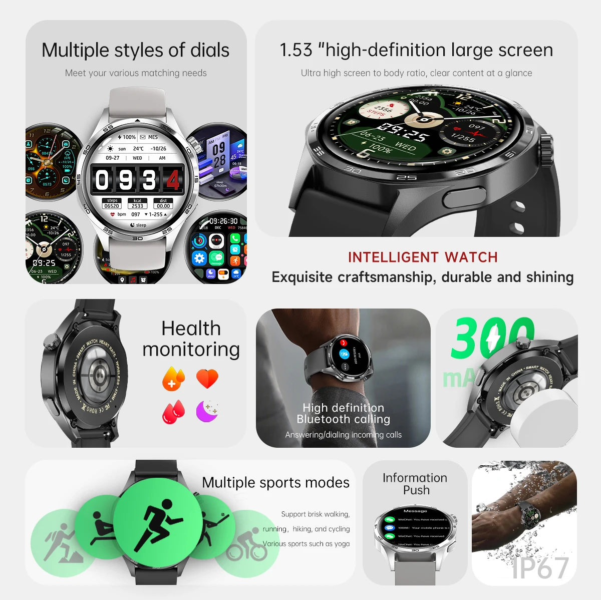 For HUAWEI IOS Outdoor Sport GPS Smart Watch Men 1.53-inch HD AMOLED Screen IP68 Waterproof Bluetooth Call NFC Smartwatch 2025