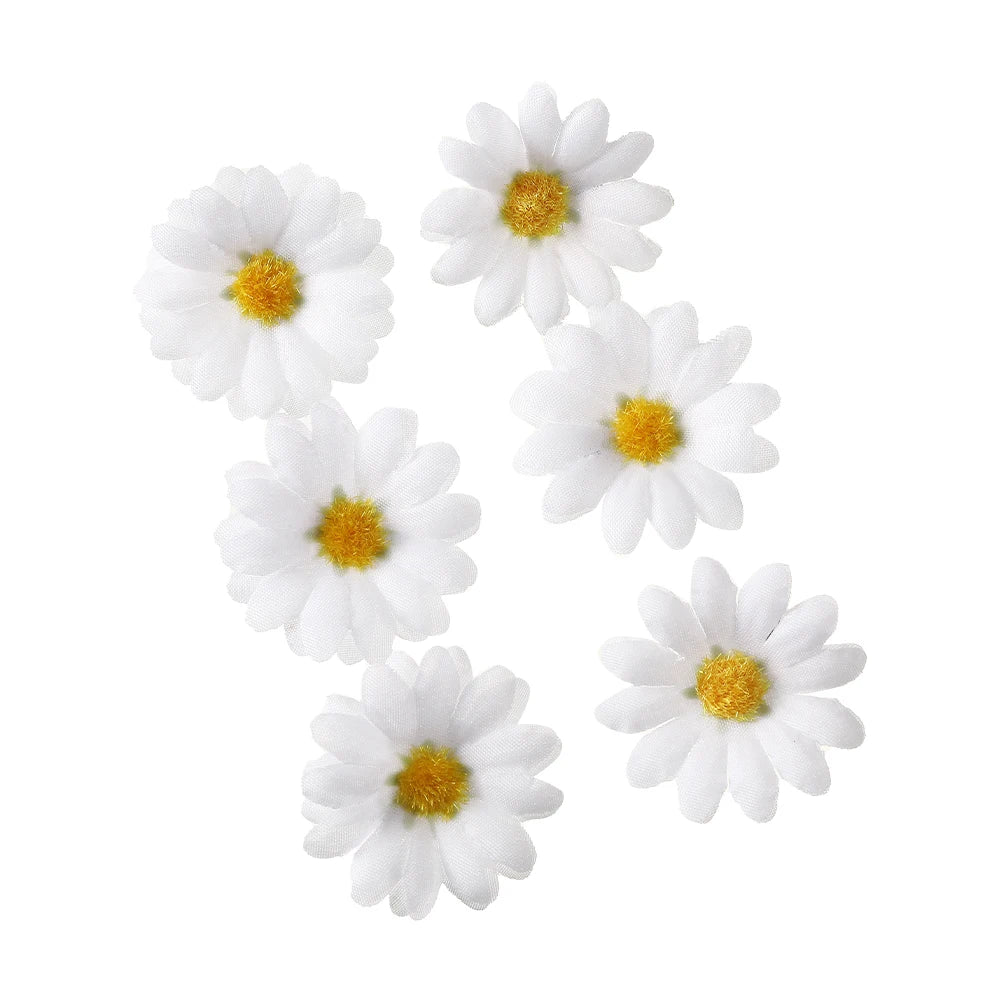 AWAYTR 6Pcs Sunflower Hair Clips Side Bangs Clip Cute Daisy Small Flower Hairpins Duckbill Hairpin Women Hair Accessories