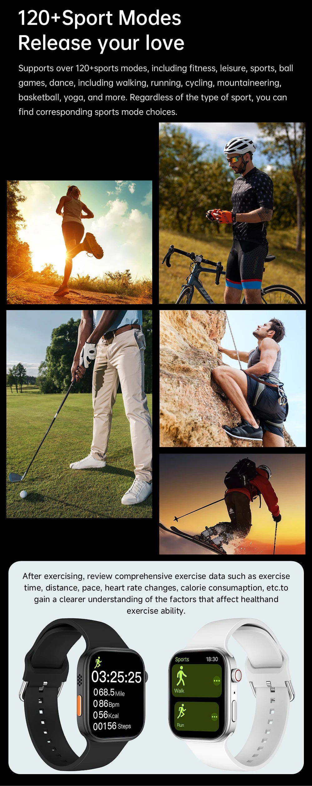 NEW Global Smartwatch For Apple Watch 1.83 Screen Multi Sport Mode Wireless Bluetooth Call Heart Rate Monitor For Men Women