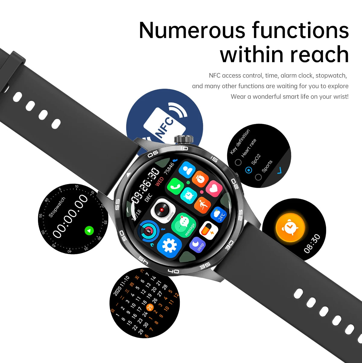For HUAWEI IOS Outdoor Sport GPS Smart Watch Men 1.53-inch HD AMOLED Screen IP68 Waterproof Bluetooth Call NFC Smartwatch 2025