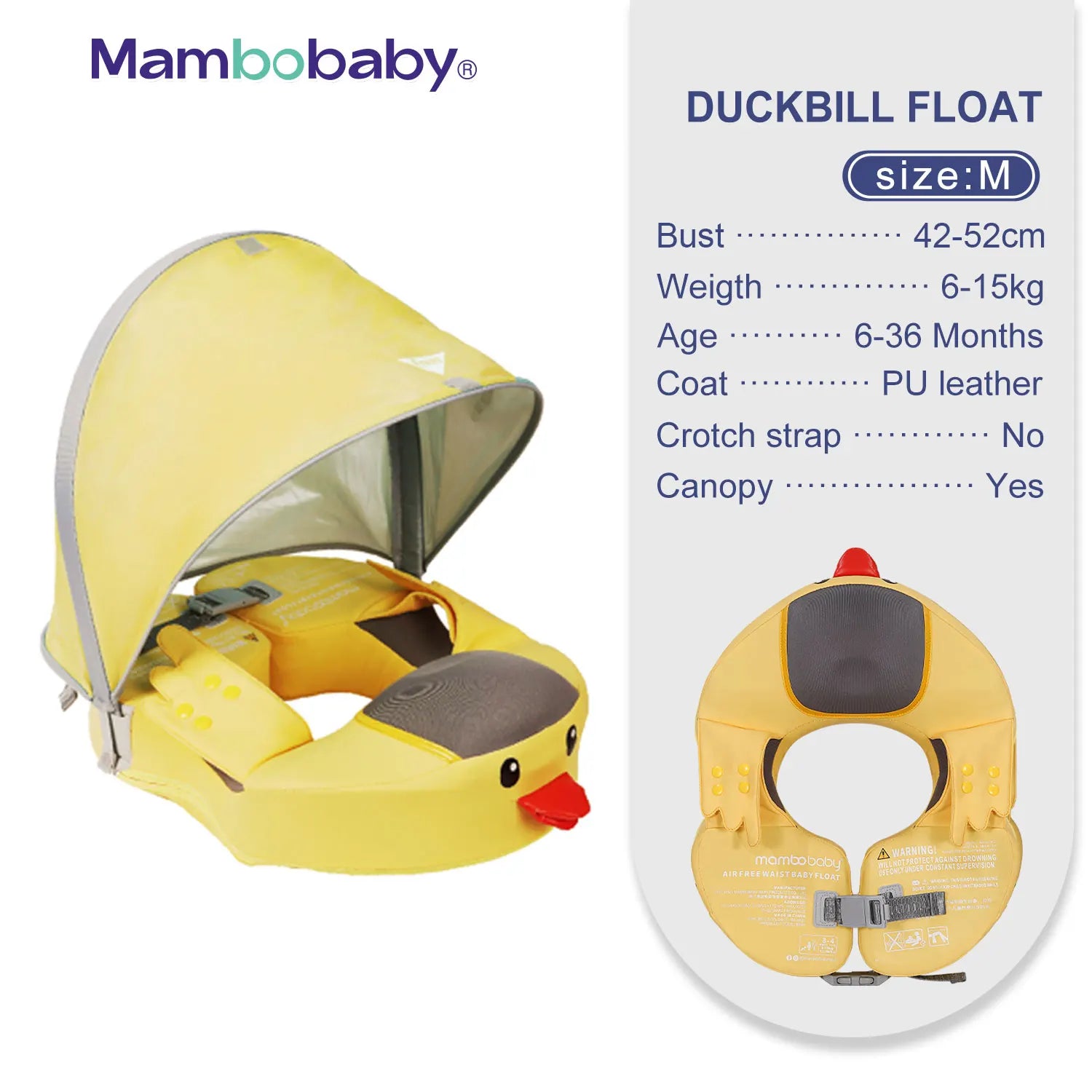 Mambobaby VIP Dropshipping Non-Inflatable Baby  Floats with Canopy  Underarm Swimming  Floater Spa Buoy Trainer Suppliers