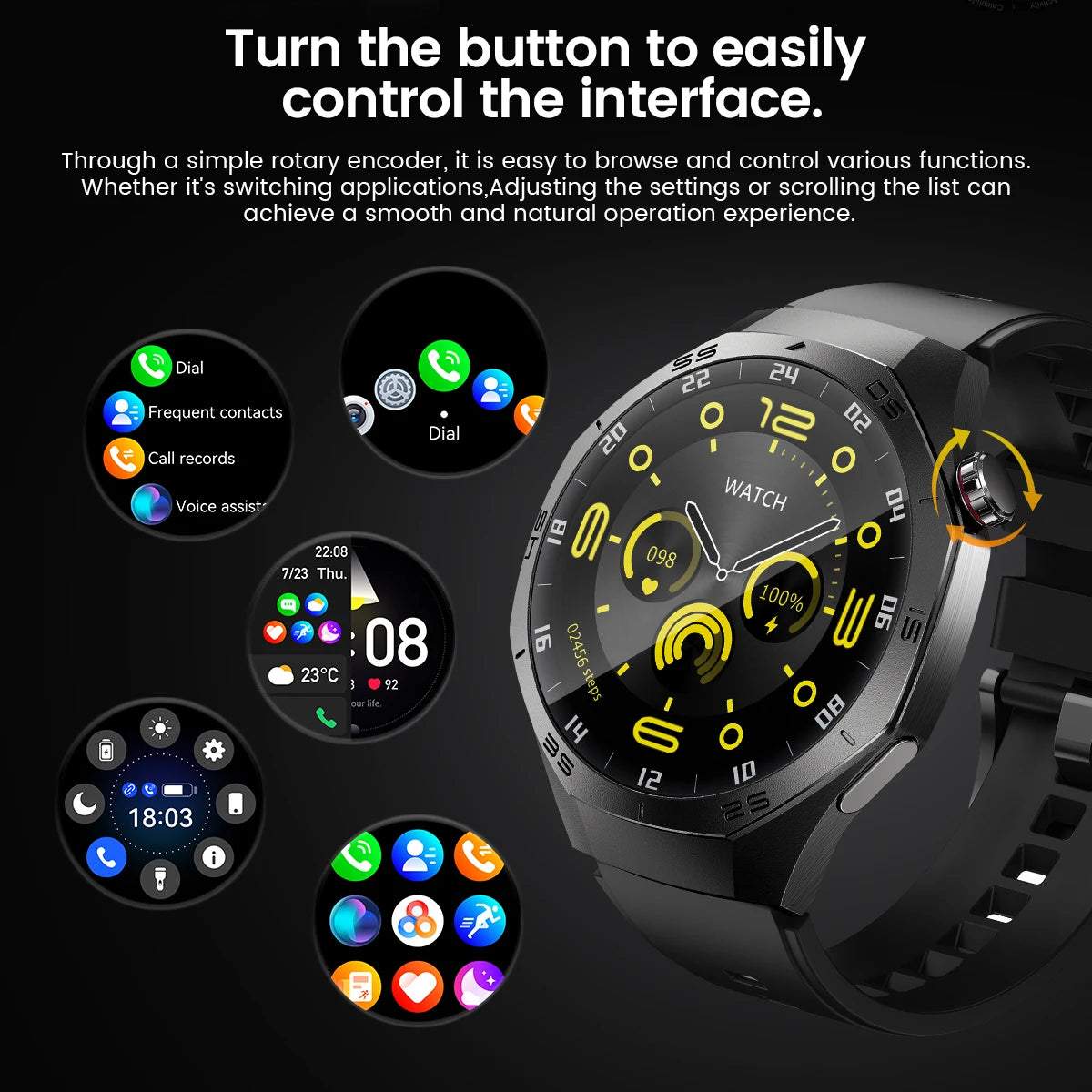 2025New For Huawei GT5 Pro Smart Watch Men HD AMOLED Screen GPS Motion trajectory HeartRate Bluetooth Call 1.52" SmartWatch IP68