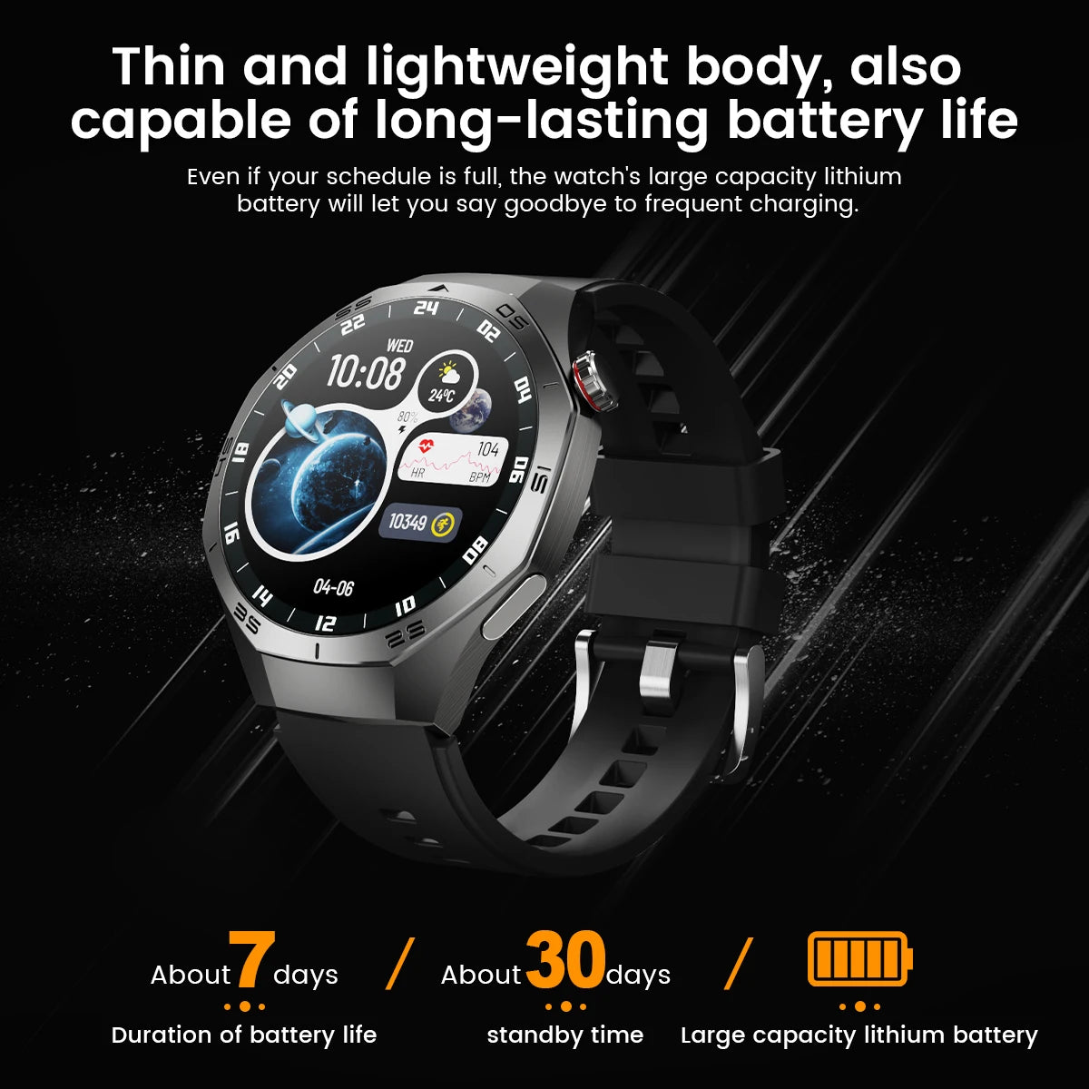 2025New For Huawei GT5 Pro Smart Watch Men HD AMOLED Screen GPS Motion trajectory HeartRate Bluetooth Call 1.52" SmartWatch IP68
