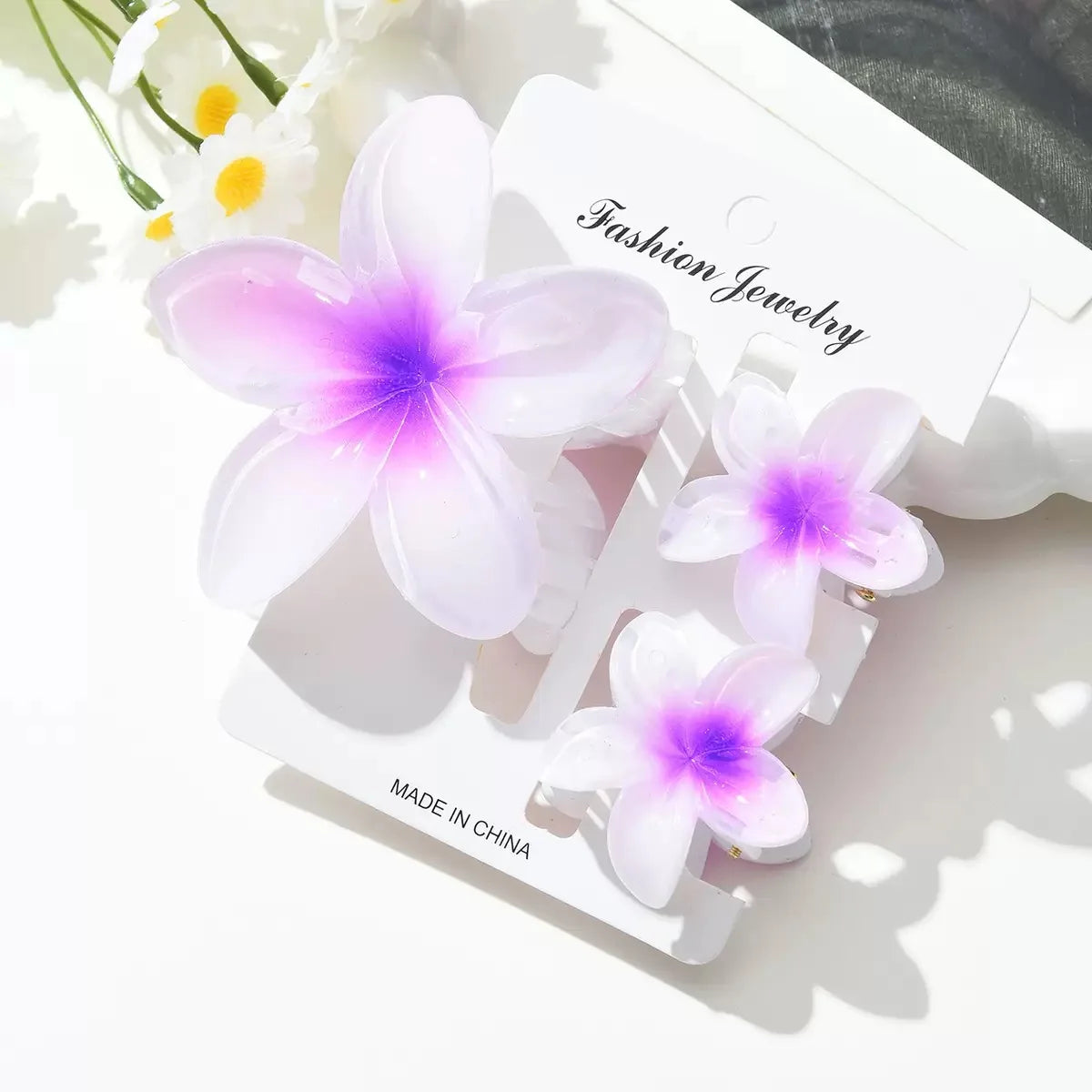 18Pcs Egg Flower Hair Clips Gradient Candy Color Flowers Suitable for Daily Use Backcombed Ponytail Shark Clip Hair Accessories