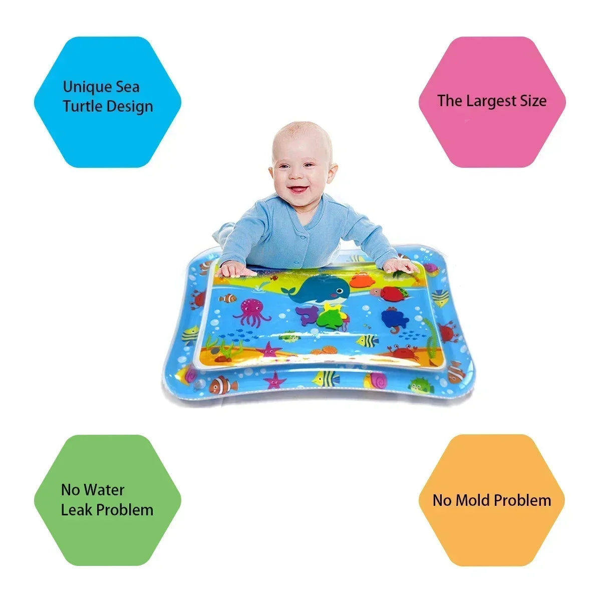 Summer Inflatable Water Mat for Babies Playmat Toddler Activity Play Early Education Baby Water Play Essential Toy