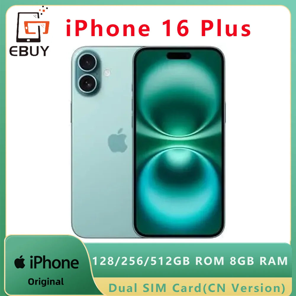 Apple iPhone 16 Plus Mobile Phone 128GB/256GB/512GB 6.7" Super Retina XDR OLED 48MP Cameras iOS 18 5G Smartphone Unlocked