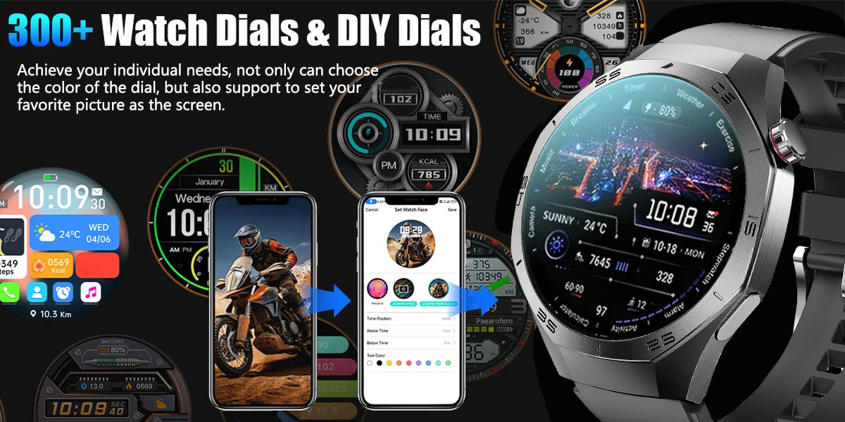 2025New For Huawei GT5 Pro Smart Watch Men HD AMOLED Screen GPS Motion trajectory HeartRate Bluetooth Call 1.52" SmartWatch IP68