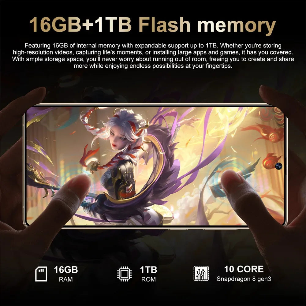 Cellphones S25 Ultra 7.3HD Original Mobile Phones 4G 5G Dual SIM Card Smartphone 7800mAh Android 14 Global Version Cell Phone