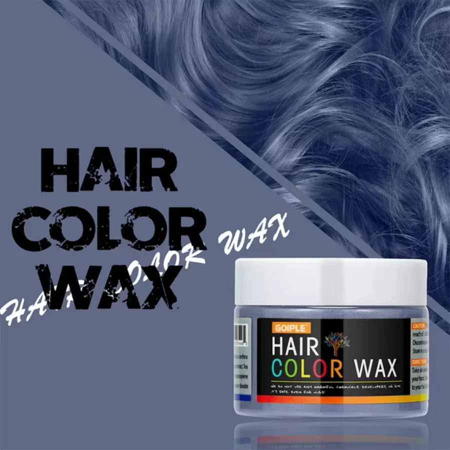 GOIPLE DIY Hairs Dyed Mud Hair Colour Wax Easy To Wash Long Lasting Dye for Eyebrow Beards Coloring Temporary Hair Colour Cream