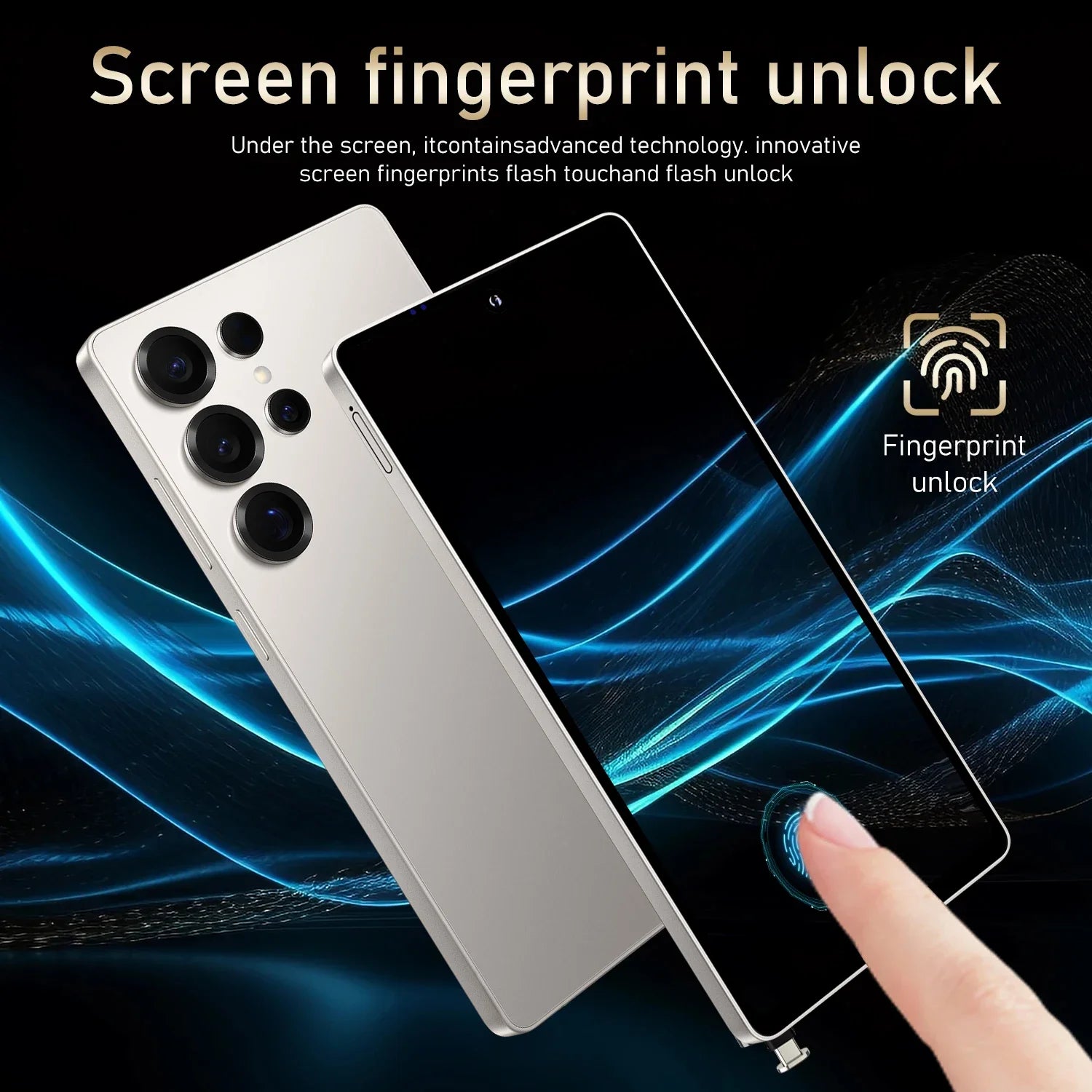 FUFFI S25 Pro Smartphone Cellphones Android 12,6.8 inch Screen,12+512GB,24+48MP Mobile phone 5800mAh Google Play Store,Phone 5G