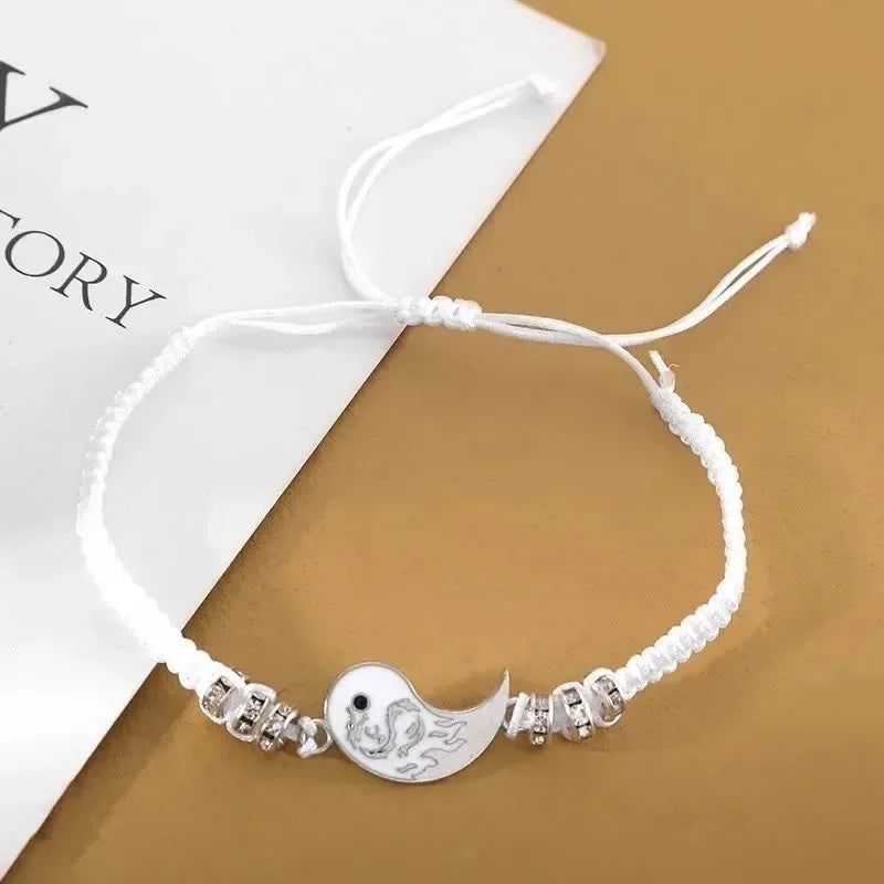 2025 Fashion Dragon Figure Yin Yang Bracelet Couple Adjustable Bracelets Boyfriend Girlfriend Valentine's Day Friendship Jewelry