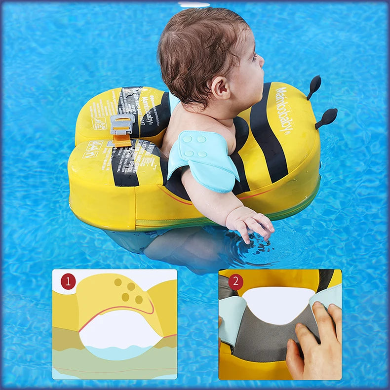 Mambobaby VIP Dropshipping Non-Inflatable Baby  Floats with Canopy  Underarm Swimming  Floater Spa Buoy Trainer Suppliers