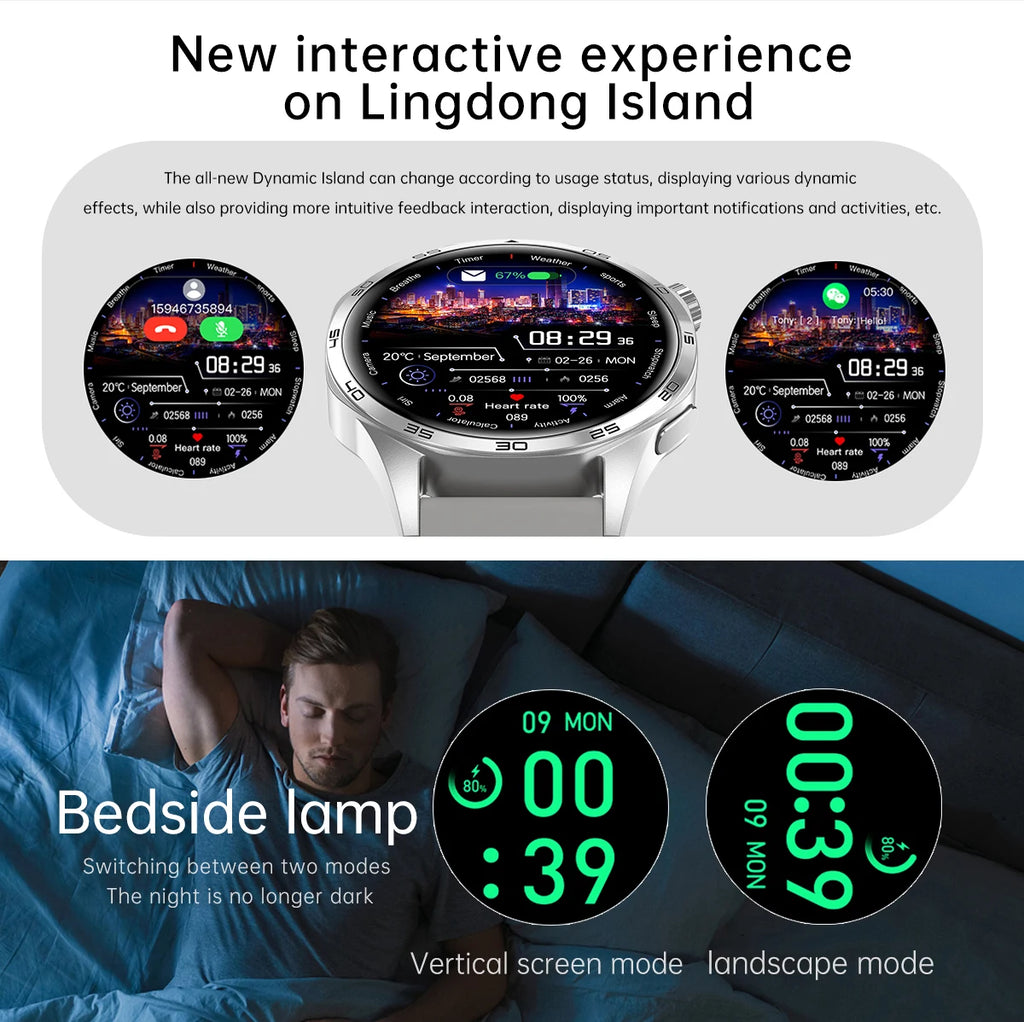 For HUAWEI IOS Outdoor Sport GPS Smart Watch Men 1.53-inch HD AMOLED Screen IP68 Waterproof Bluetooth Call NFC Smartwatch 2025