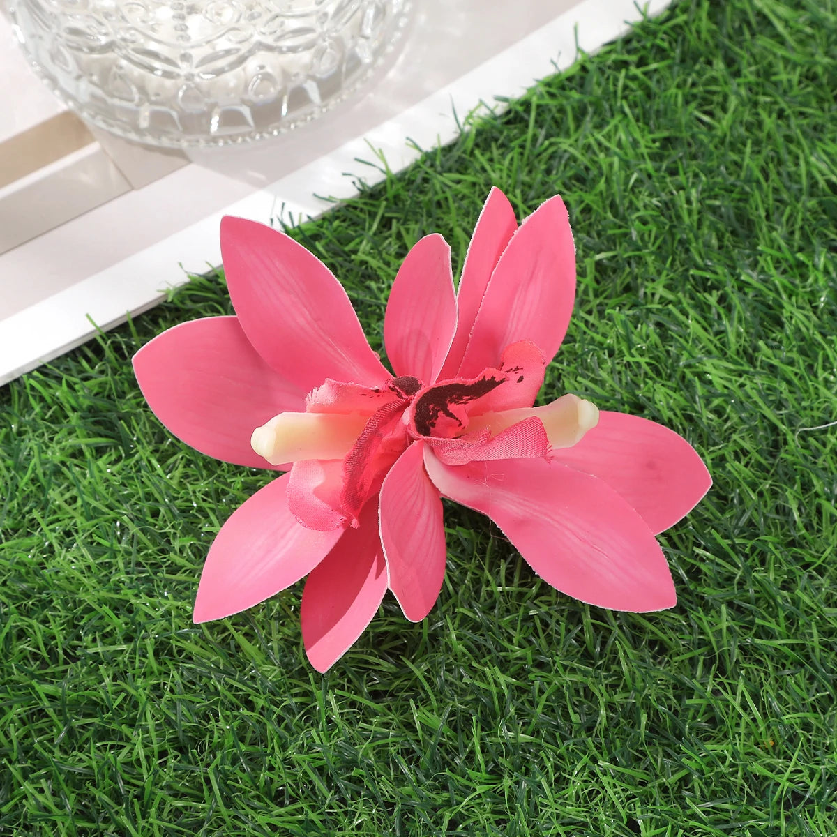 Orchid Flowers Hair Clips Bohemian Small Hairpin Bridal Barrette Beach Wedding Flower Women Holiday Hair Clip Hair Accessories