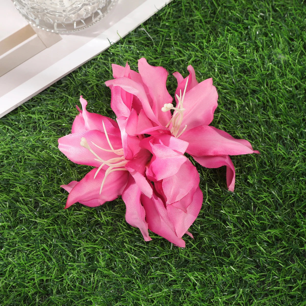 Orchid Flowers Hair Clips Bohemian Small Hairpin Bridal Barrette Beach Wedding Flower Women Holiday Hair Clip Hair Accessories
