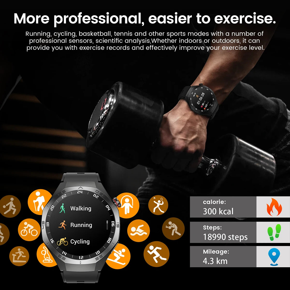 2025New For Huawei GT5 Pro Smart Watch Men HD AMOLED Screen GPS Motion trajectory HeartRate Bluetooth Call 1.52" SmartWatch IP68