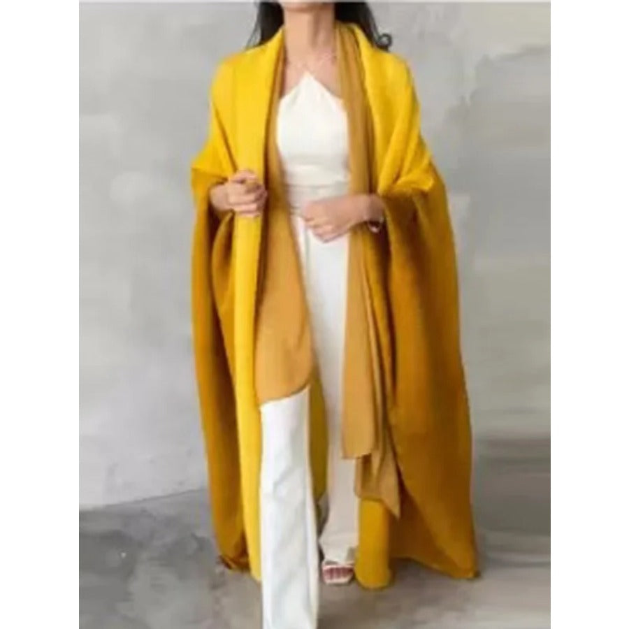 Muslim Abaya for Women Bat Sleeve Pleated Gradient Cardigan Trench Coat 2023 Autumn Dubai Abayas Plus Size Women's Luxury Coat