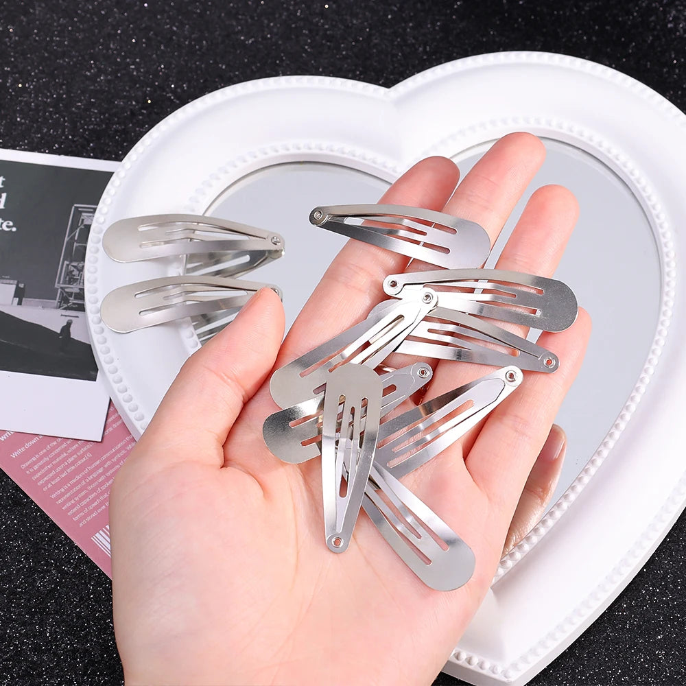 2/50Pcs Y2K Silver Star Hair Clips for Girls Filigree Star Metal Snap Clip Hairpins Barrettes Hair Jewelry Nickle Free Bobby Pin