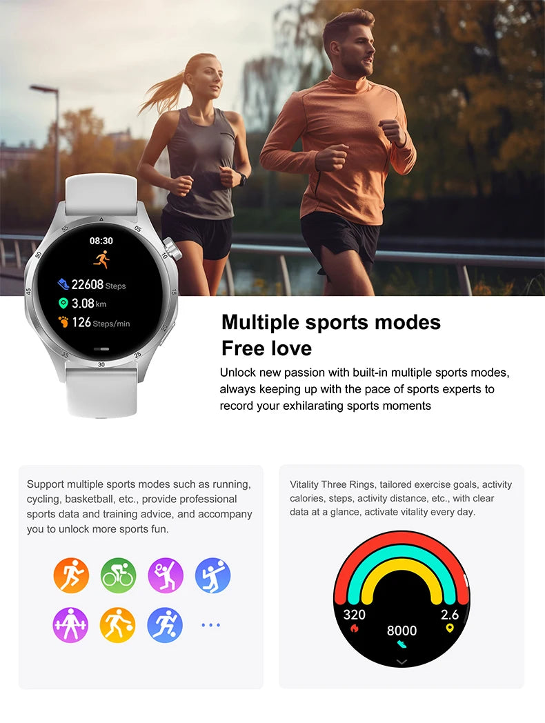 For HUAWEI GT5 Pro GPS NFC Smart Watch Men 360*360 AMOLED Screen Heart rate Bluetooth Call IP67 Waterproof Man Smartwatch 2025