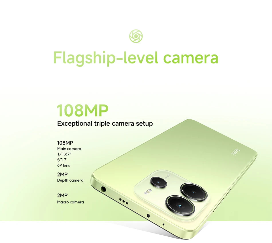 Global Version Xiaomi Redmi Note 14 4G Smartphone 128GB / 256GB ROM MediaTek Helio G99-Ultra 108MP Camera 6.67" AMOLED 5500mAh