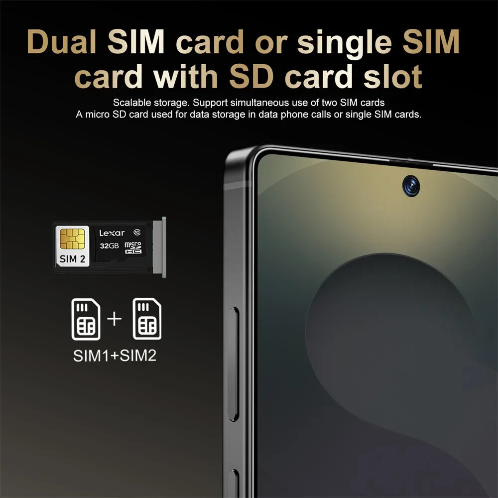 Cellphones S25 Ultra 7.3HD Original Mobile Phones 4G 5G Dual SIM Card Smartphone 7800mAh Android 14 Global Version Cell Phone