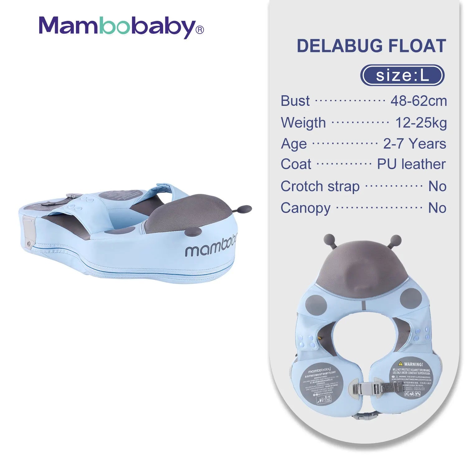 Mambobaby VIP Dropshipping Non-Inflatable Baby  Floats with Canopy  Underarm Swimming  Floater Spa Buoy Trainer Suppliers