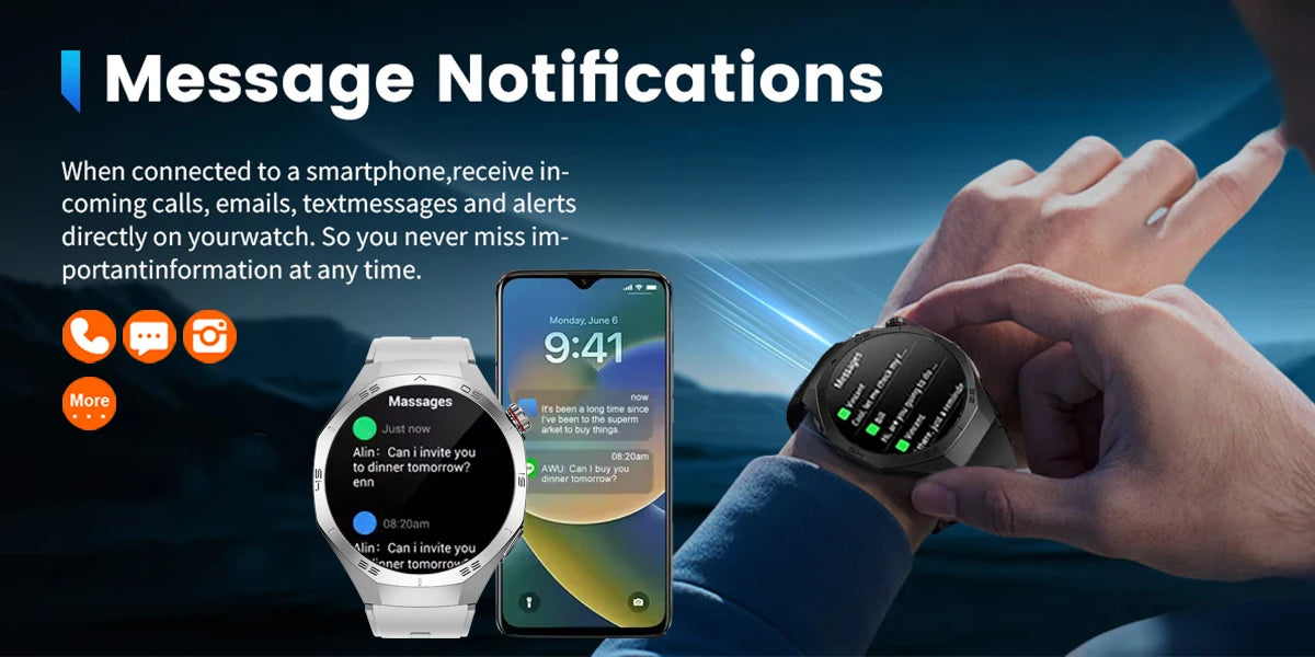 2025New For Huawei GT5 Pro Smart Watch Men HD AMOLED Screen GPS Motion trajectory HeartRate Bluetooth Call 1.52" SmartWatch IP68