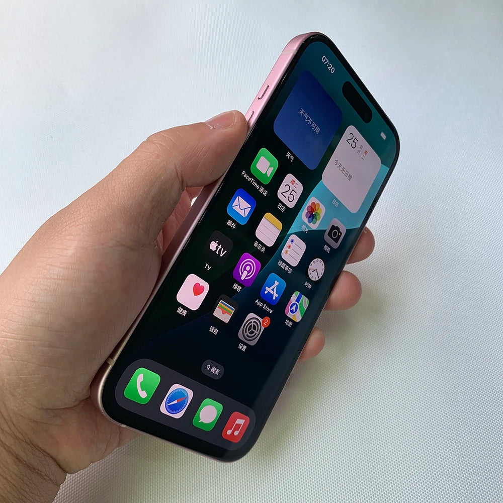 Original Used Apple iPhone 15 5G Mobile Phone Face ID 128GB/256/512GB Dual e-SIM NFC 48MP+12MP IOS A16 Hexa-Core SmartPhone