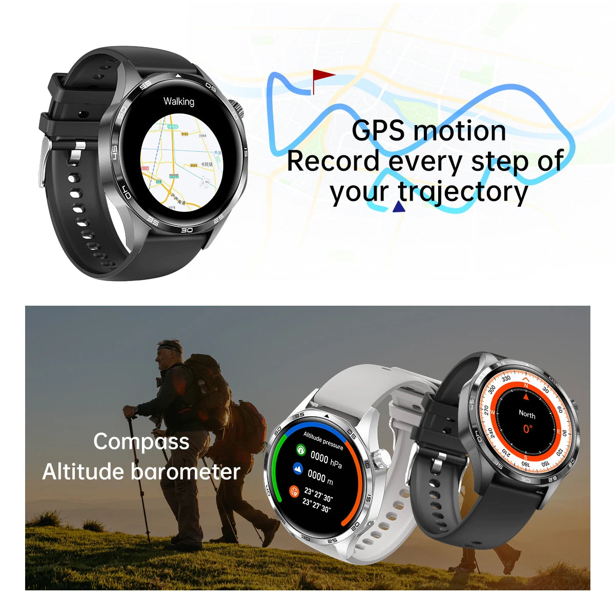 For HUAWEI IOS Outdoor Sport GPS Smart Watch Men 1.53-inch HD AMOLED Screen IP68 Waterproof Bluetooth Call NFC Smartwatch 2025
