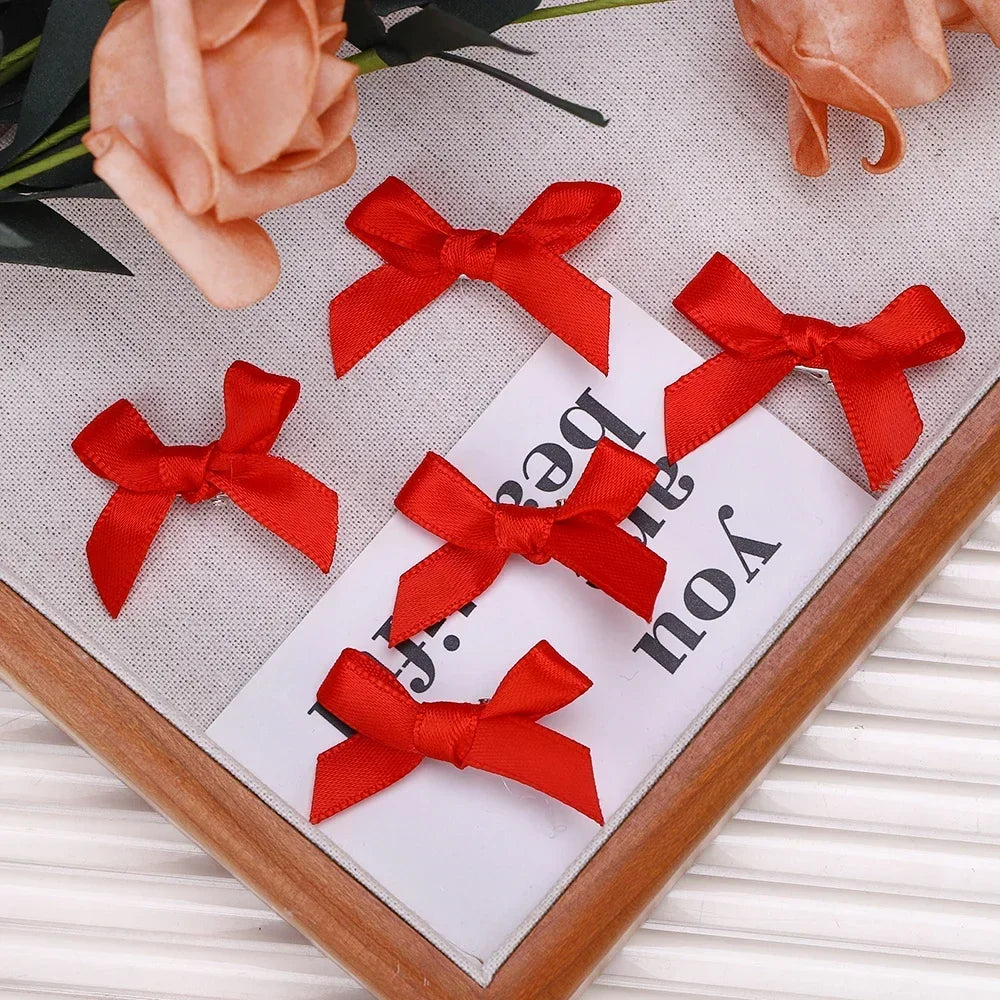 5-24Pcs Y2k Girls Bows Mini Hair Clips Metal Hairpin Headwear Barrette Handmade Ribbon Bow Bangs Clip Fashion Hair Accessories