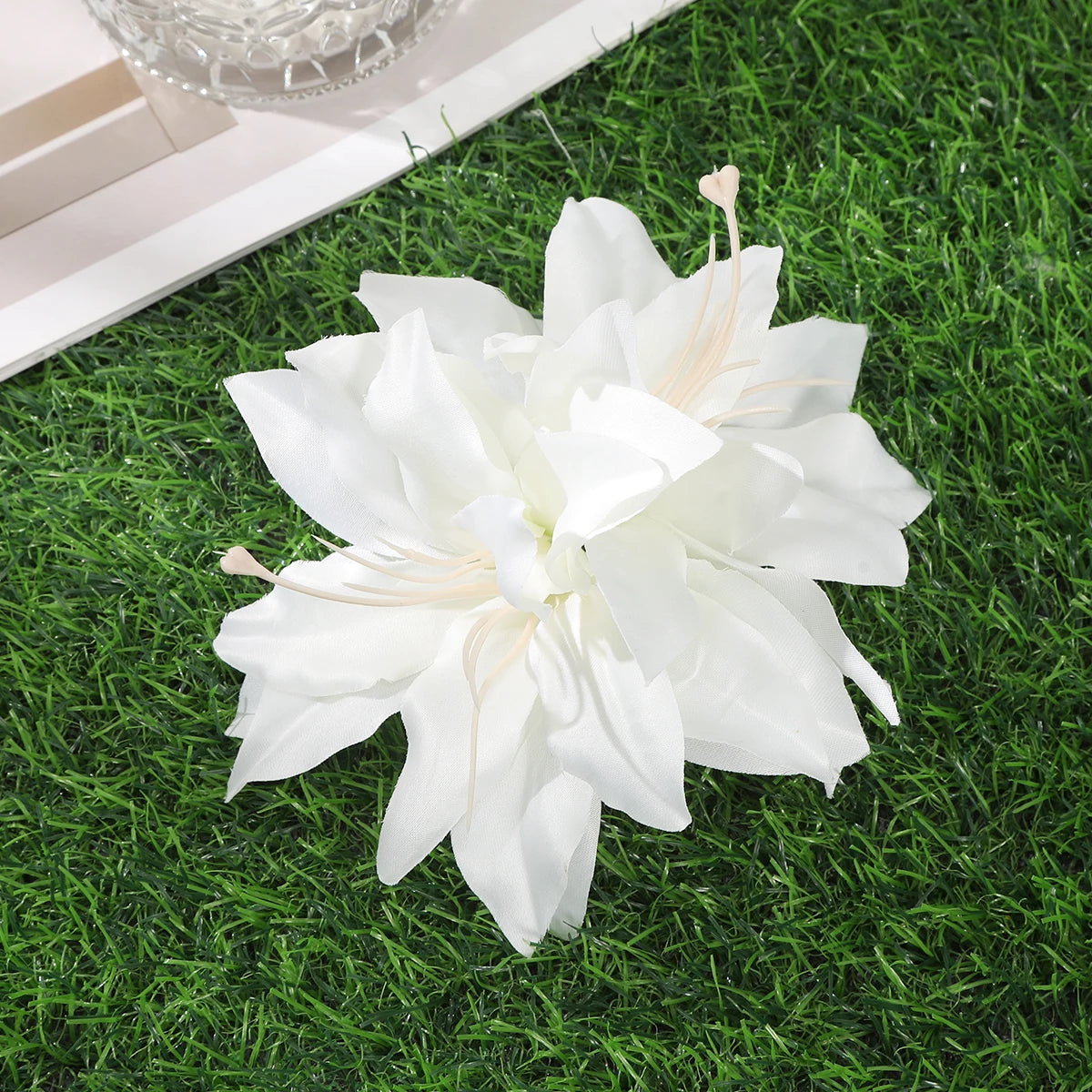 Orchid Flowers Hair Clips Bohemian Small Hairpin Bridal Barrette Beach Wedding Flower Women Holiday Hair Clip Hair Accessories