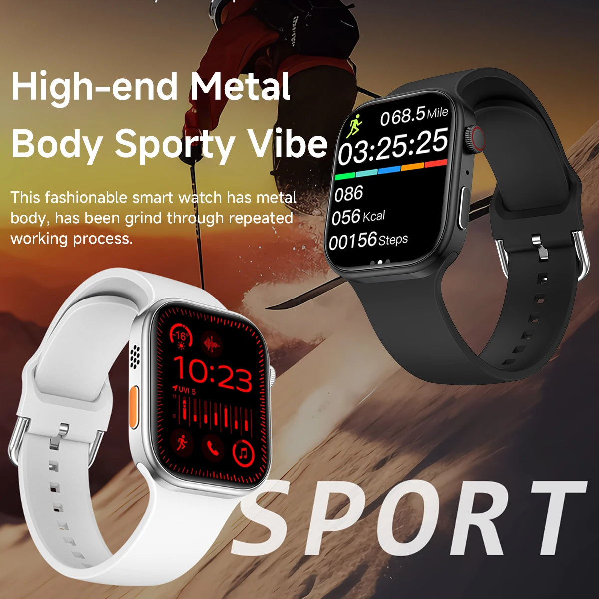 NEW Global Smartwatch For Apple Watch 1.83 Screen Multi Sport Mode Wireless Bluetooth Call Heart Rate Monitor For Men Women