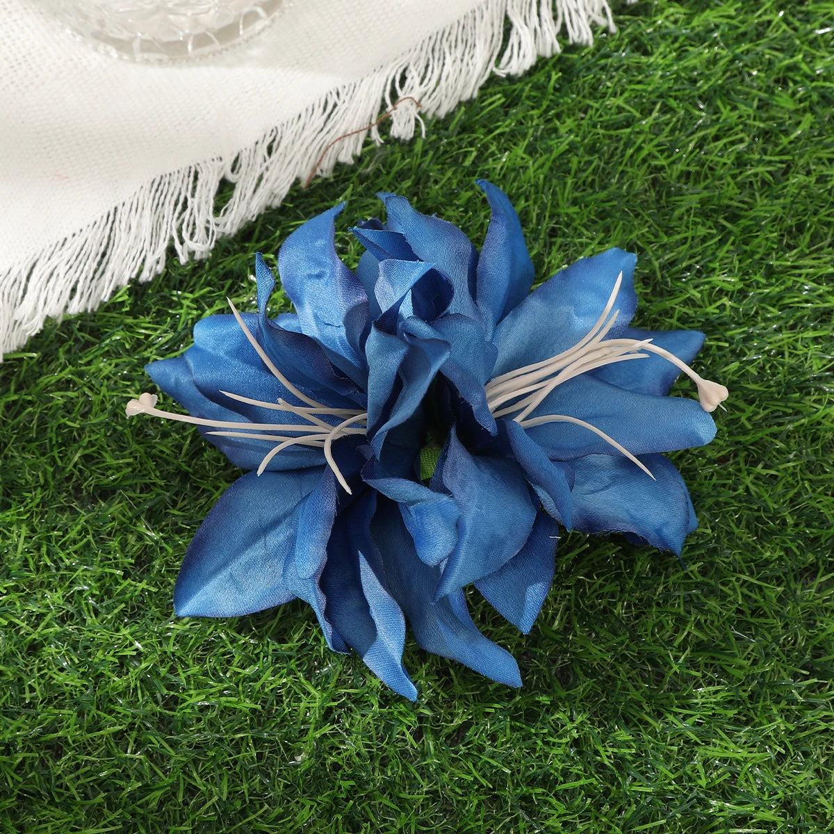 Orchid Flowers Hair Clips Bohemian Small Hairpin Bridal Barrette Beach Wedding Flower Women Holiday Hair Clip Hair Accessories
