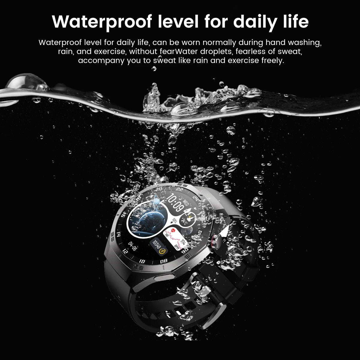 2025New For Huawei GT5 Pro Smart Watch Men HD AMOLED Screen GPS Motion trajectory HeartRate Bluetooth Call 1.52" SmartWatch IP68