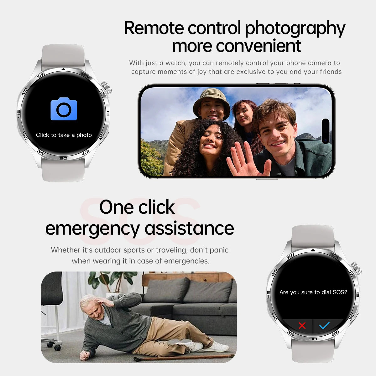 For HUAWEI IOS Outdoor Sport GPS Smart Watch Men 1.53-inch HD AMOLED Screen IP68 Waterproof Bluetooth Call NFC Smartwatch 2025