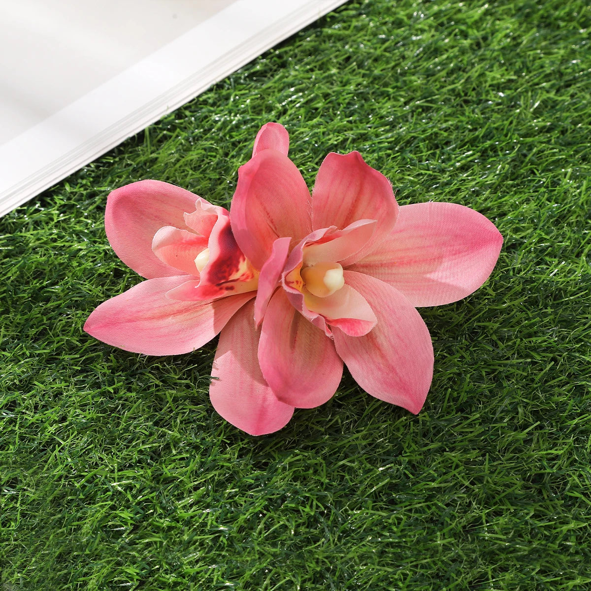 Orchid Flowers Hair Clips Bohemian Small Hairpin Bridal Barrette Beach Wedding Flower Women Holiday Hair Clip Hair Accessories