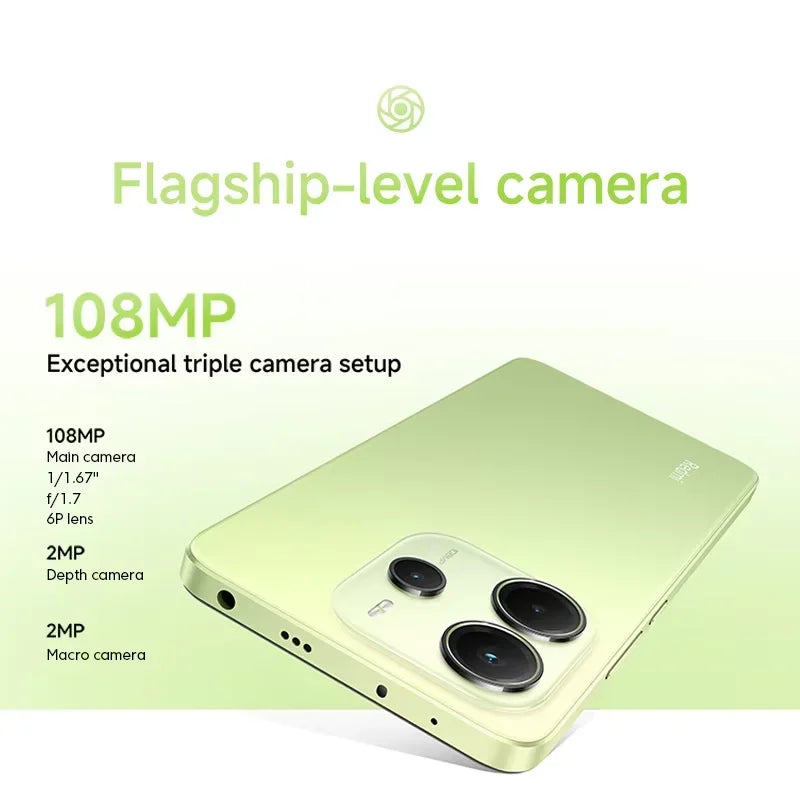 Global Version Xiaomi Redmi Note 14 4G Smartphone 128GB / 256GB ROM MediaTek Helio G99-Ultra 108MP Camera 6.67" AMOLED 5500mAh