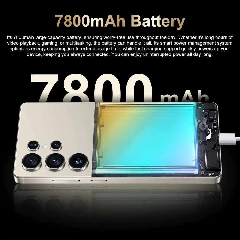 Cellphones S25 Ultra 7.3HD Original Mobile Phones 4G 5G Dual SIM Card Smartphone 7800mAh Android 14 Global Version Cell Phone