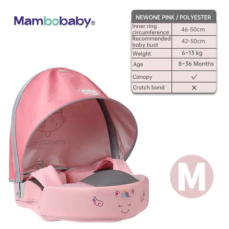 Mambobaby VIP Dropshipping Non-Inflatable Baby  Floats with Canopy  Underarm Swimming  Floater Spa Buoy Trainer Suppliers