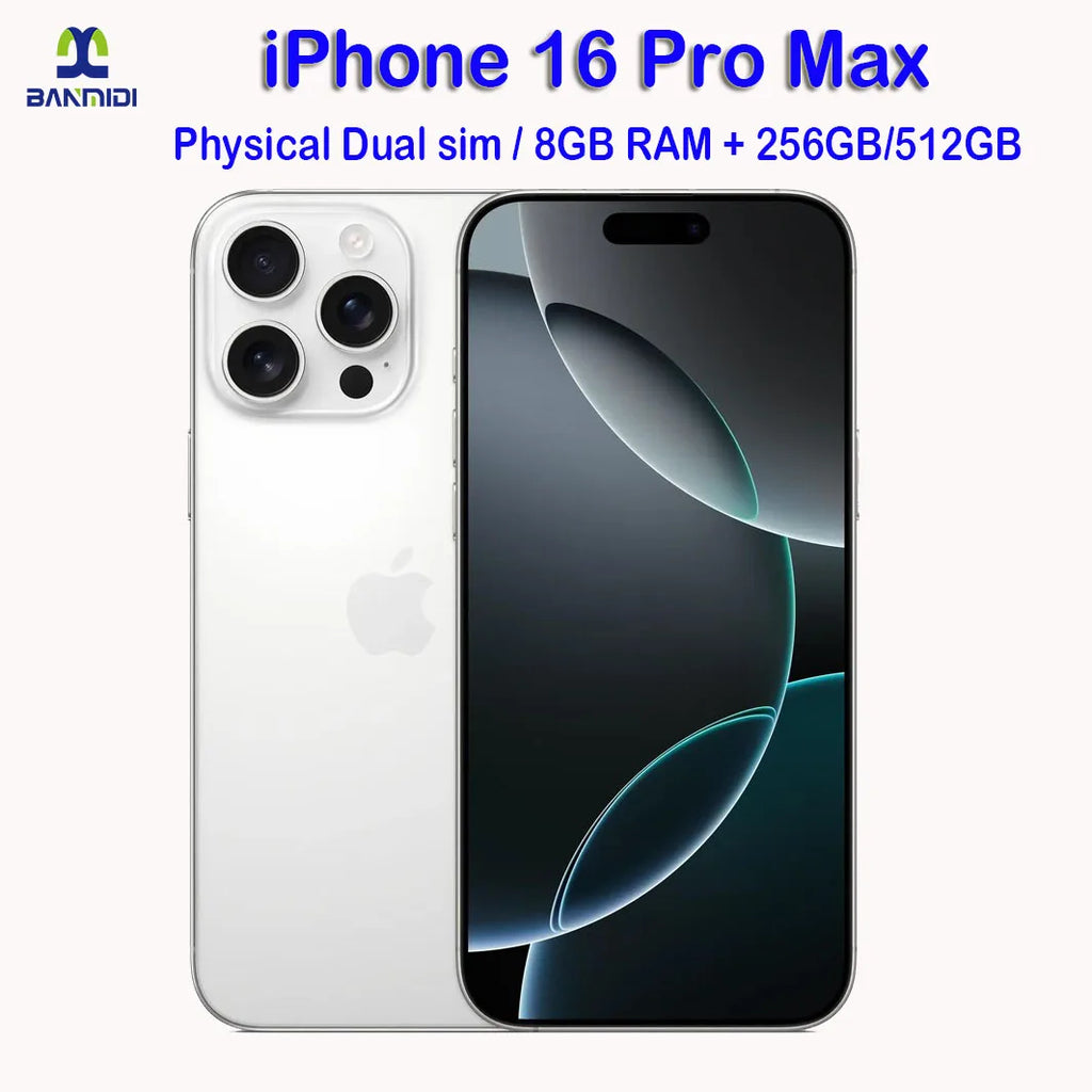 Original Apple iPhone 16 Pro Max Smartphone 256GB 512GB iOS 18 6.9" Super Retina XDR OLED 48MP Triple 16PM 5G Modile Phone
