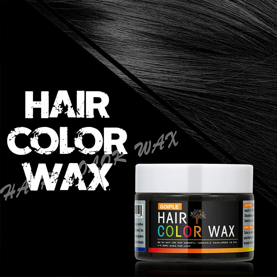 GOIPLE DIY Hairs Dyed Mud Hair Colour Wax Easy To Wash Long Lasting Dye for Eyebrow Beards Coloring Temporary Hair Colour Cream