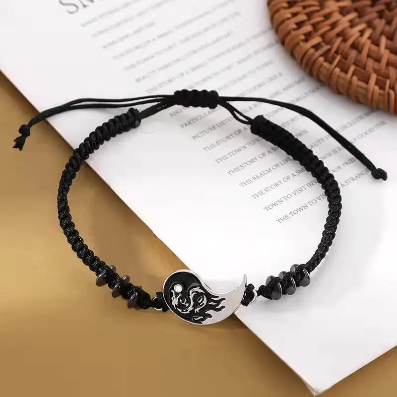 2025 Fashion Dragon Figure Yin Yang Bracelet Couple Adjustable Bracelets Boyfriend Girlfriend Valentine's Day Friendship Jewelry