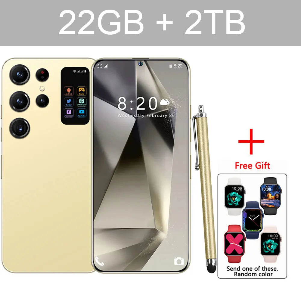 2025 Cellphones S25 Ultra Original 5G Smartphone 7.3HD Dual SIM Card Cell Phone 7800mAh Android 14 Global Version Mobile Phones