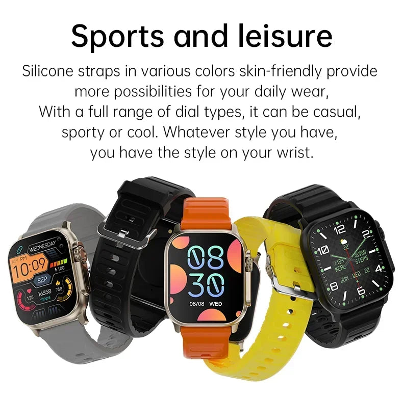 2025 T900 Ultra 2 Smart Watch Men 49mm Series 8 2.3 "AMOLED Screen NFC Compass Waterproof For Apple Watch IWO Ultra 8 Smartwatch