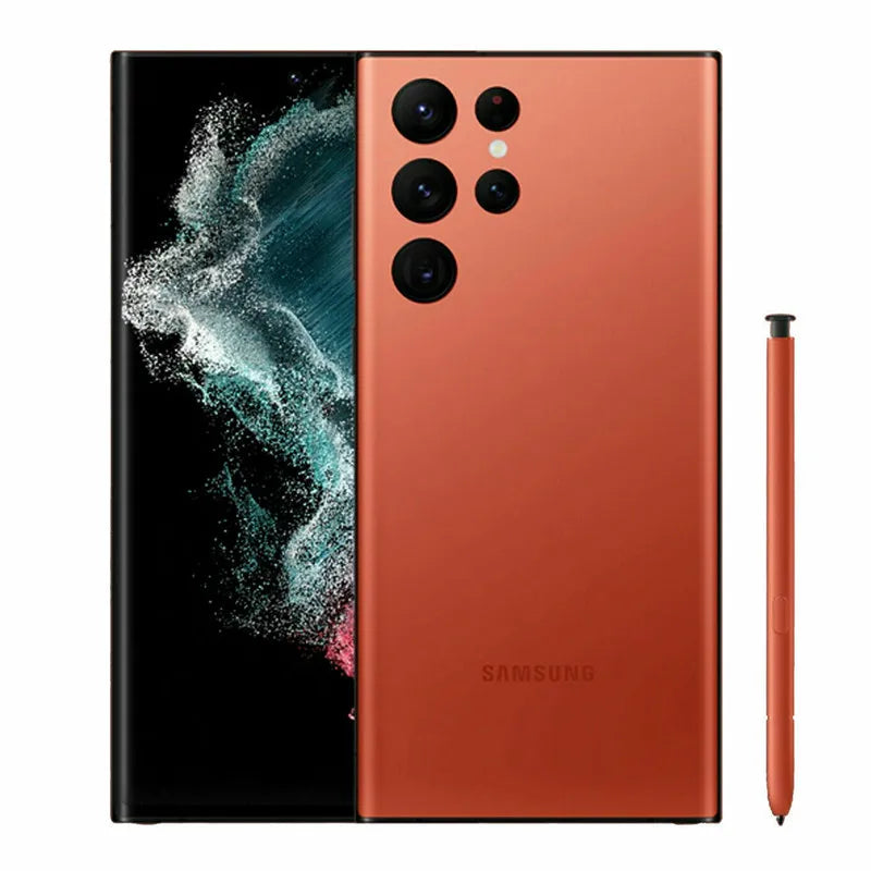 Samsung Galaxy S22 Ultra 5G S908U1 6.8" AMOLED 8/12GB 12/128/256/512GB ROM Snapdragon NFC S Pen Original Unlocked Cellphone